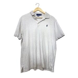 Polo Ralph Lauren Mens Classic Fit Polo Shirt Large Heather Gray Cotton